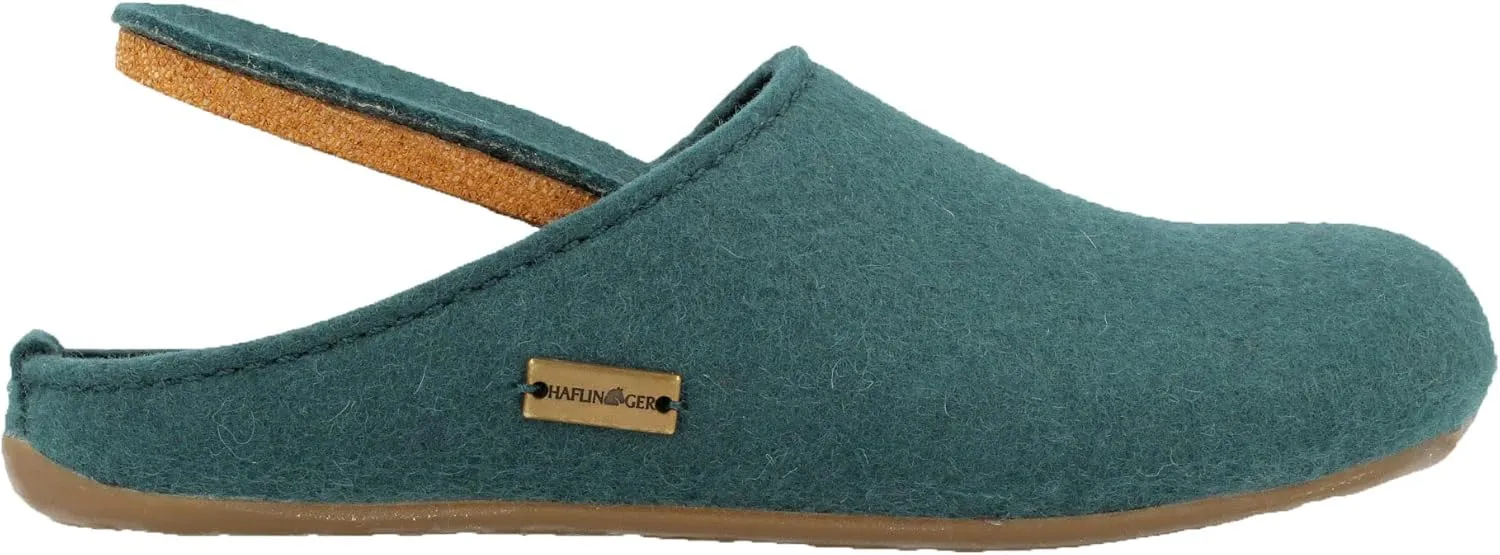 HAFLINGER Women's Wool Felt Slippers Everest Fundus, Ruby red