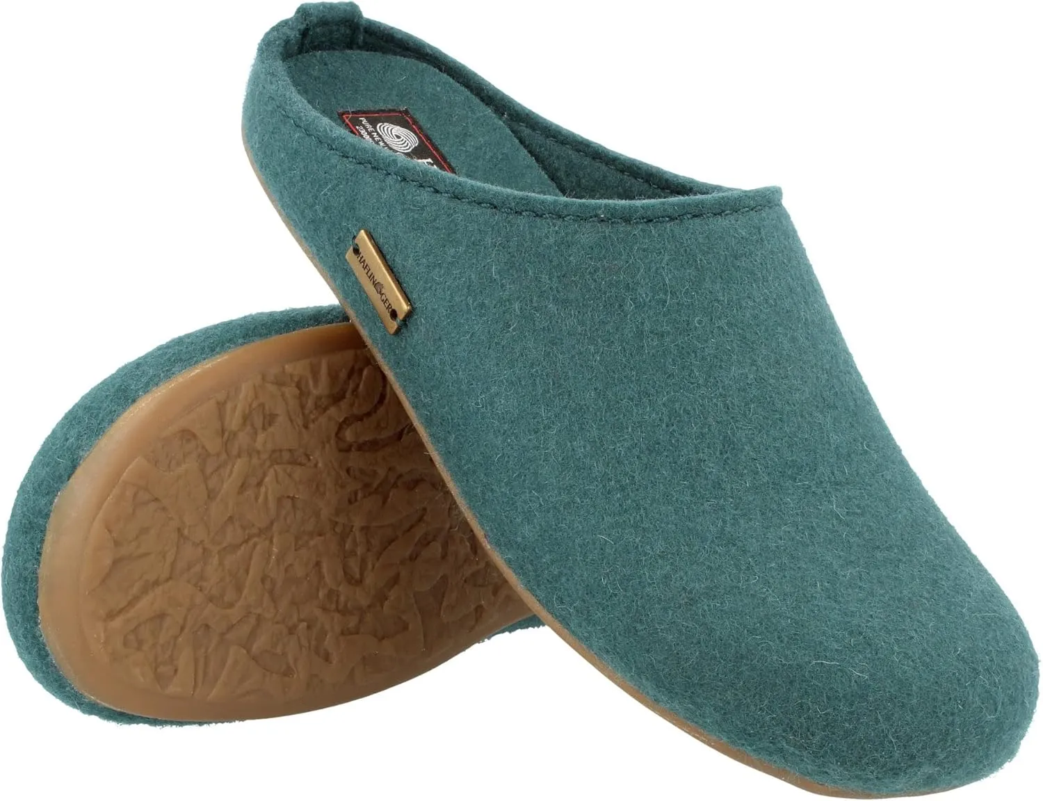 HAFLINGER Women's Wool Felt Slippers Everest Fundus, Ruby red