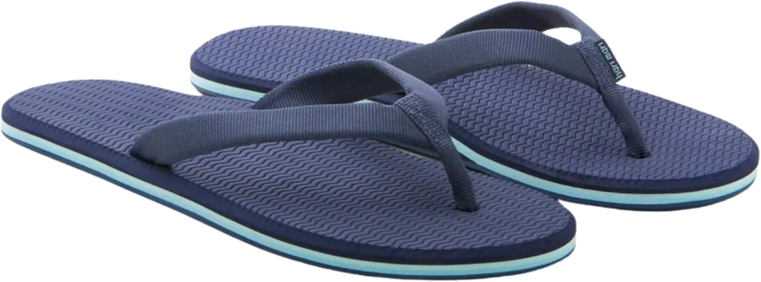 Hari Mari- Dunes- Women's Waterproof Boat Safe Colorful Rubber Flip Flops- No Break Ins, Firm Arch Support, Antimicrobial, and Floats in Water