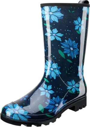 HISEA Women's Rain Boots Waterproof Mid Calf Garden Boots for Women