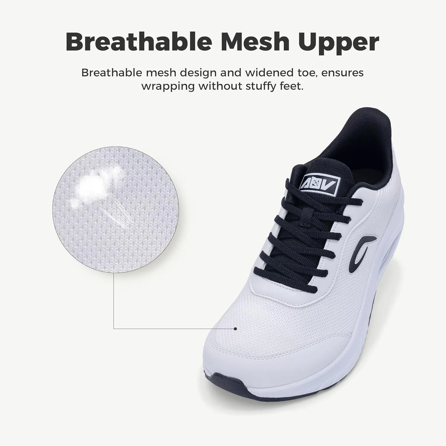 IIV Wide Toe Box Shoes for Men | Arch Support Walking Tennis Sneakers | Orthotic Shoes for Bunions, Plantar Fasciitis, Standing All Day