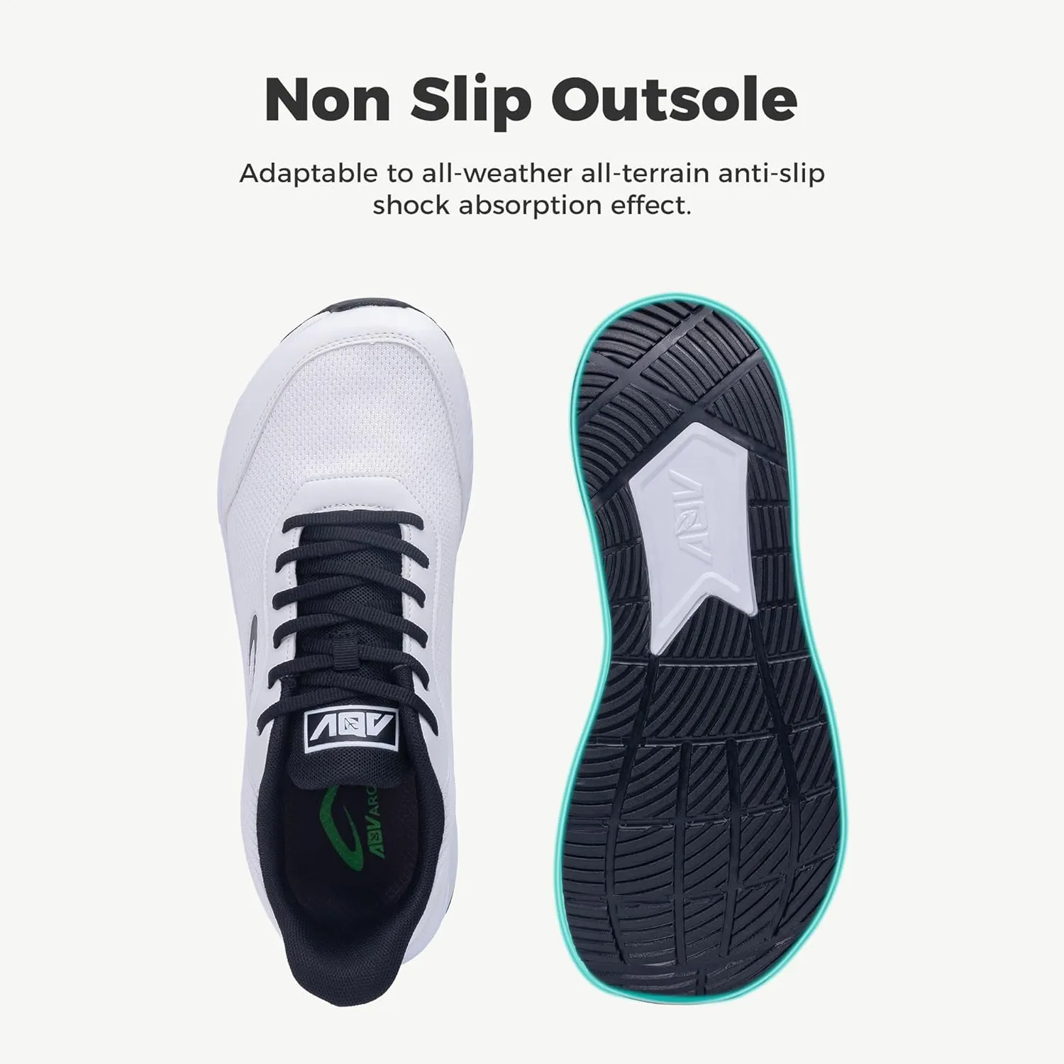 IIV Wide Toe Box Shoes for Men | Arch Support Walking Tennis Sneakers | Orthotic Shoes for Bunions, Plantar Fasciitis, Standing All Day
