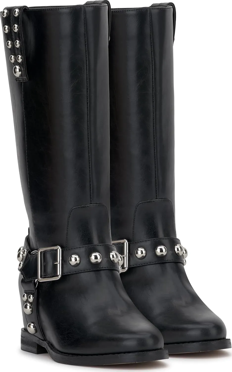 Jessica Simpson Womens Milley Studded Wedge Boots