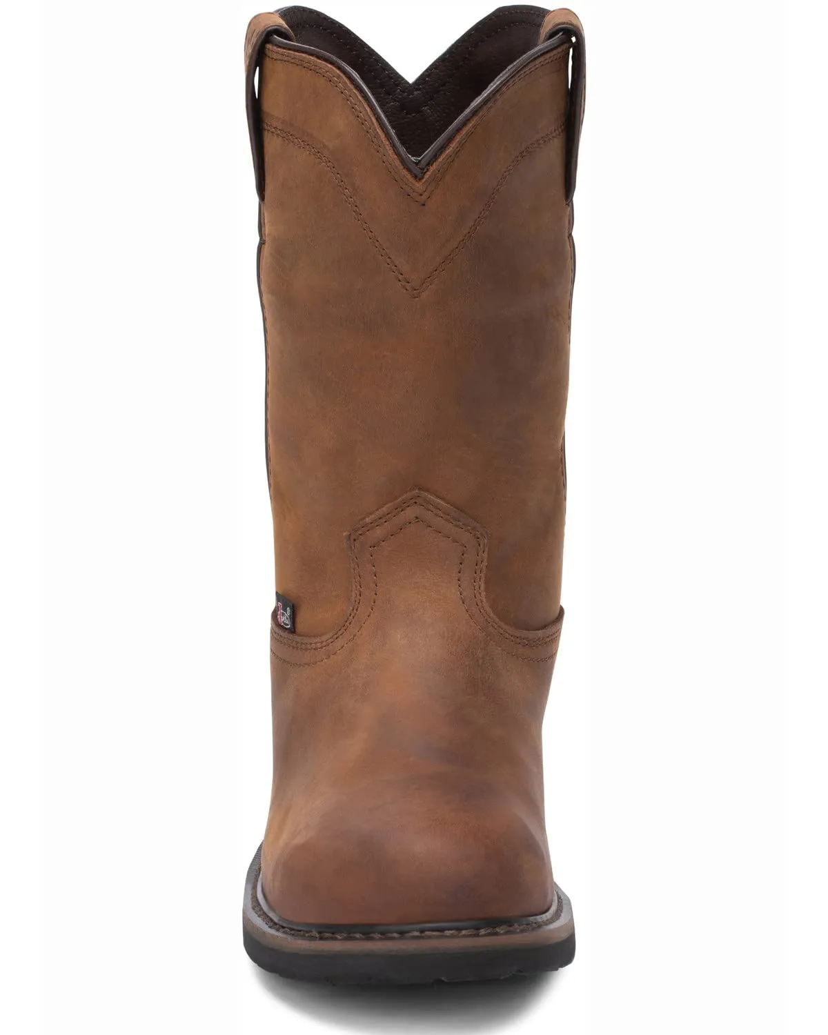 JUSTIN ORIGINAL WORKBOOTS SE4961 Wellington Boot,7,EE,Tan,Steel,PR