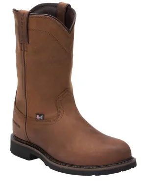 JUSTIN ORIGINAL WORKBOOTS SE4961 Wellington Boot,7,EE,Tan,Steel,PR