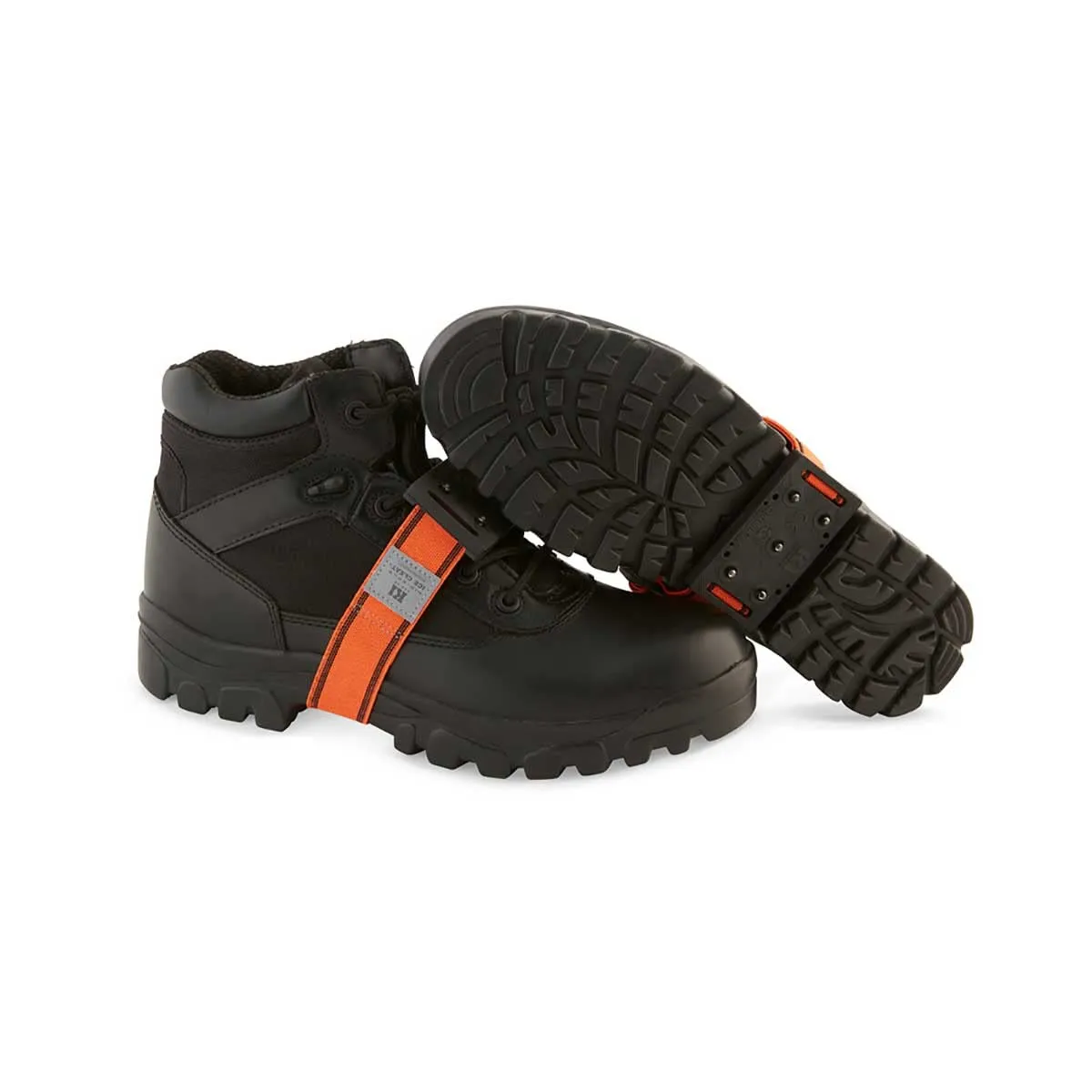 K1 Mid-Sole Ice Cleats for Men & Women - Rotatable Traction Aids For Winter Snow - Hi Vis - Low Profile