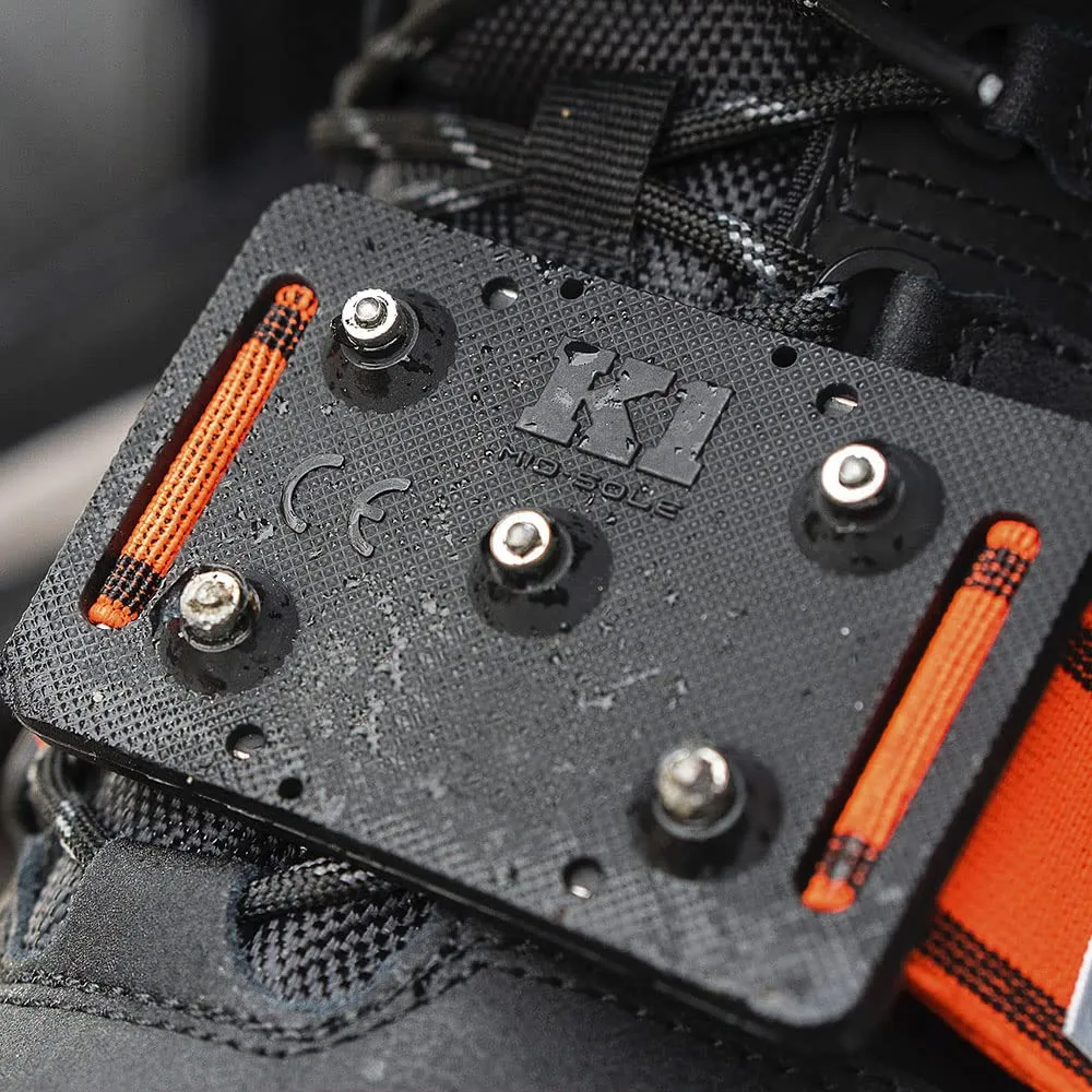 K1 Mid-Sole Ice Cleats for Men & Women - Rotatable Traction Aids For Winter Snow - Hi Vis - Low Profile