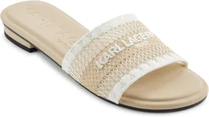 Karl Lagerfeld Paris Women's Cushioned Insole Everyday Cairra-Flat Slide Heeled Sandal
