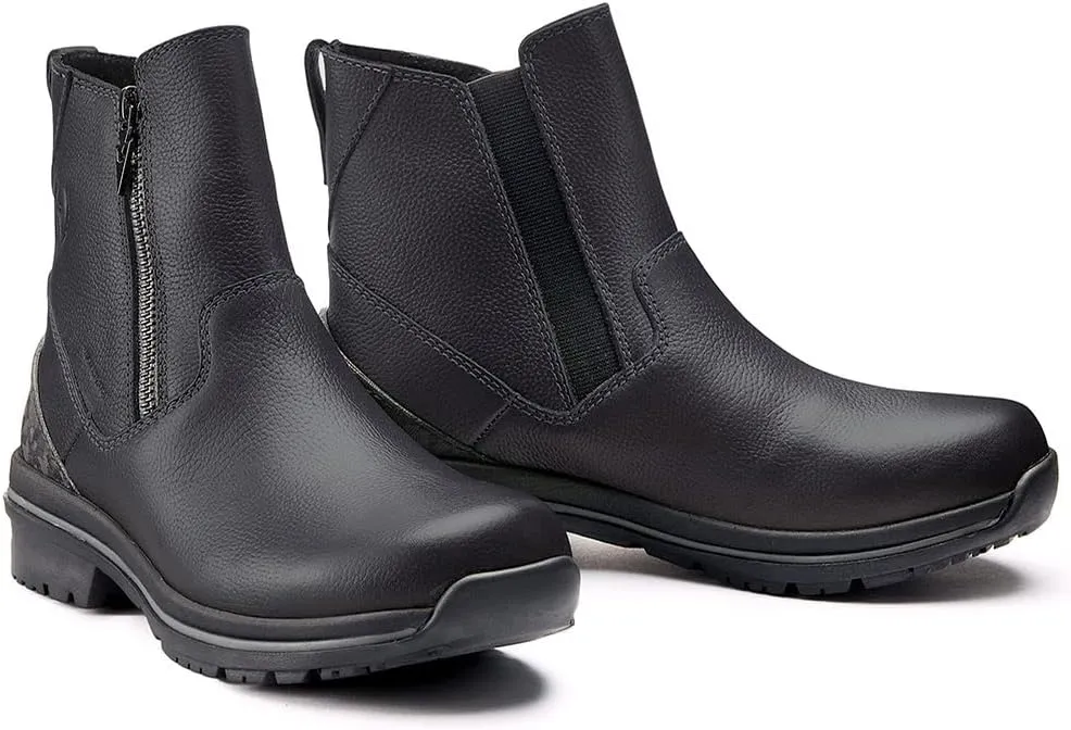 Kerrits Woodstock Waterproof Barn Boot – Durable Leather Women's Barn Work Boots, Wide Footbed, Front Zip, 1" Heel