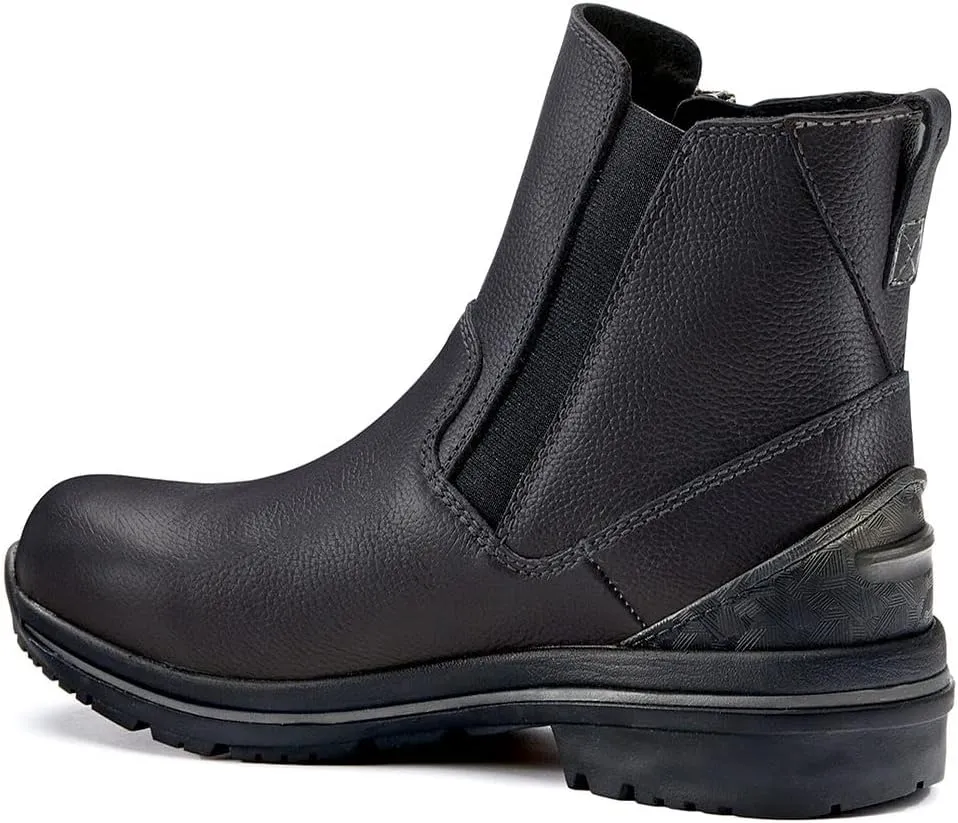 Kerrits Woodstock Waterproof Barn Boot – Durable Leather Women's Barn Work Boots, Wide Footbed, Front Zip, 1" Heel