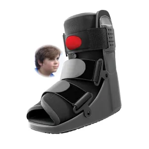 Kids Rapid Recover Short Walking Boot Small, (3 youth - 5) Black