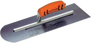 Kraft Tool CF285BPF Blue Steel Round End-Square Back Cement Trowel with ProForm Handle, 16 x 4-Inch
