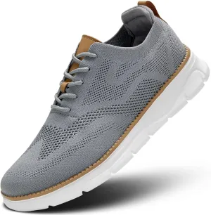 Kundork Men's Casual Dress Shoes Comfort Walking Shoes Mesh Knit Lightweight Breathable Sneakers