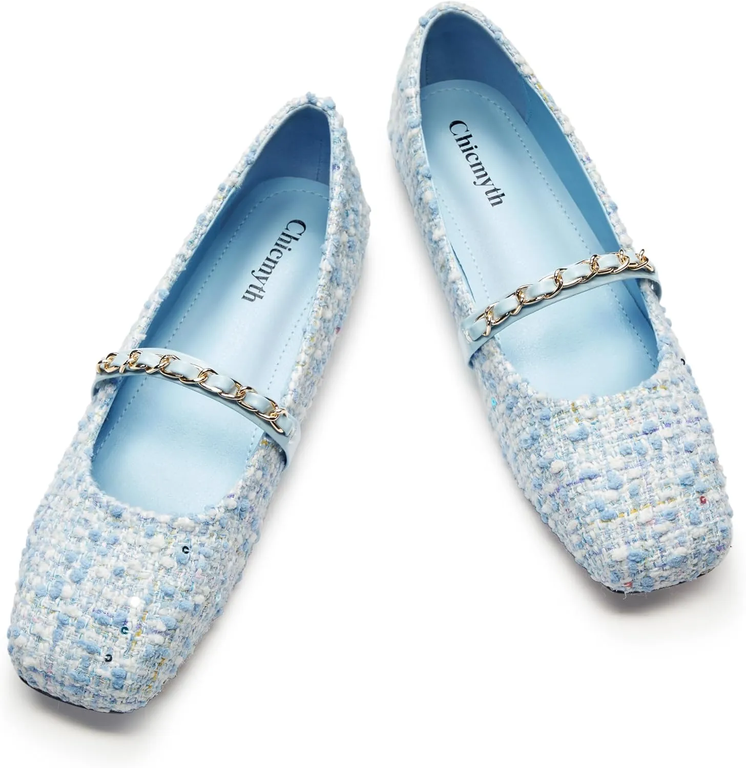 Mary Jane Flats for Women Blue