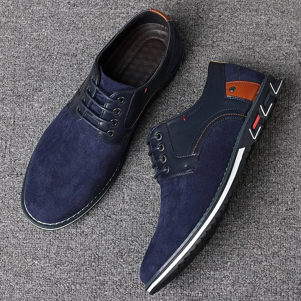 Mens Casual Oxford Business Dress Shoes Leather Slip-on Loafer for Men Walking Driving Office Outdoor Penny Oxfords Comfort Fashion Leisure Breathable Stylish Loafers