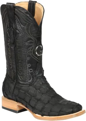 Men's Cowboy Rodeo Boots Monster Fish Pirarucu Exotic Leather 023 Square Toe