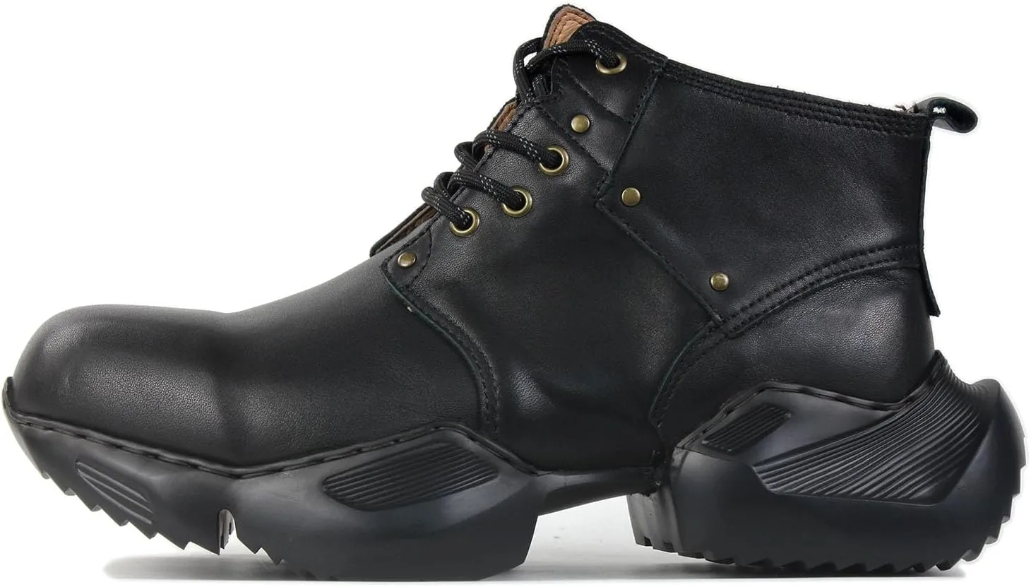 Mens Vintage Moto Boots Combat Hiking Retro Casual Shoes Cowhide Leather Ankle Chukka Boots CD-5008-S-1-Classic-US-R