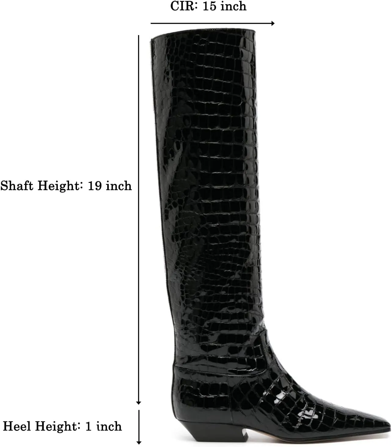 MOOMMO Women Flat Heel Knee High Boots Square Toe Pull On Long Boots Suede Slouch Low Heel Dress Boots Wide Calf Pleated Knee High Tall Boots Comfort Vintage Casual Walking Party 4-11 M US