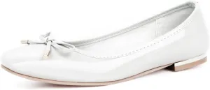 MUSSHOE Women's Ballet Flats Shoes Dressy Comfortable Square Toe Patent Flat with Bow