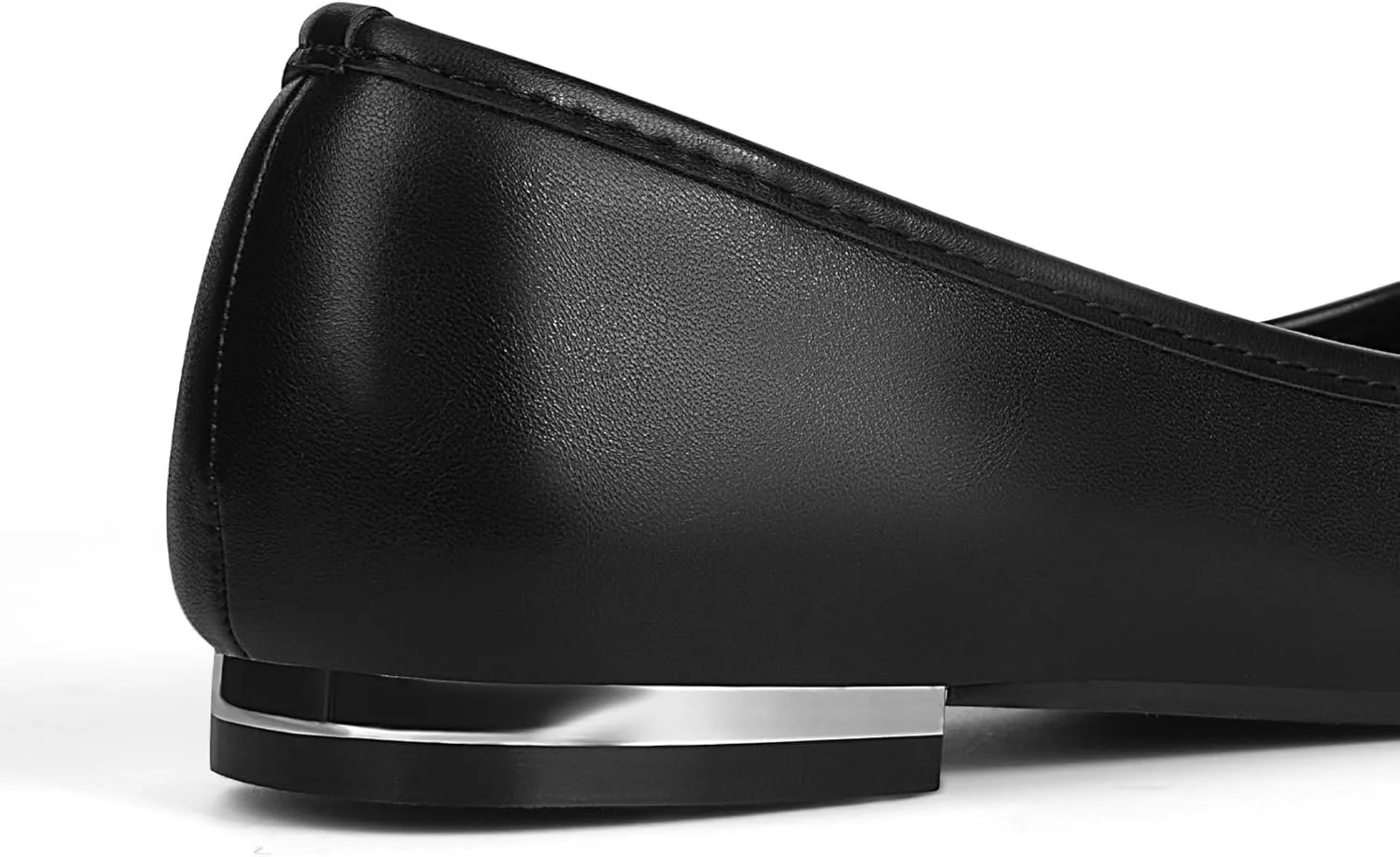MUSSHOE Women's Ballet Flats Shoes Dressy Comfortable Square Toe Patent Flat with Bow