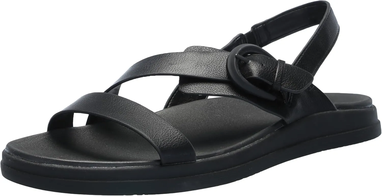 Naturalizer Womens Hope Strappy Slingback Flat Sandal
