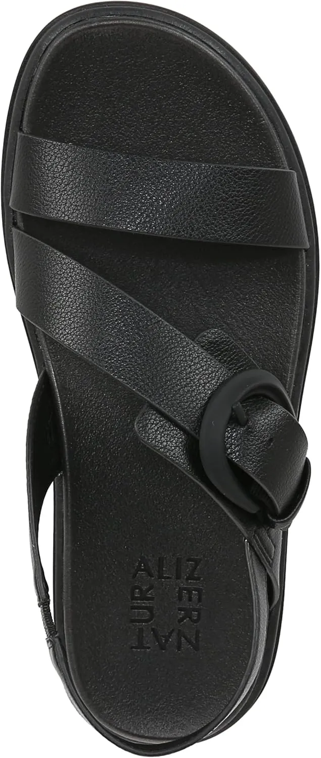 Naturalizer Womens Hope Strappy Slingback Flat Sandal