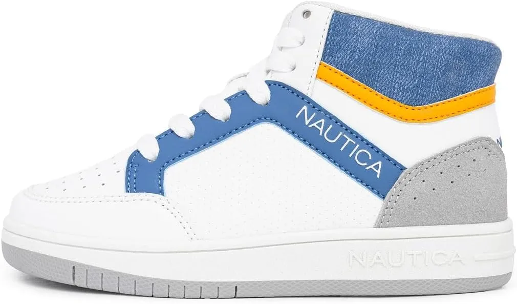 Nautica Kids Sneaker: Lace-Up Fashion Shoe with Boot-Like High Top Design for Boys and Girls (Big Kid/Little Kid Sizes) - Horizon