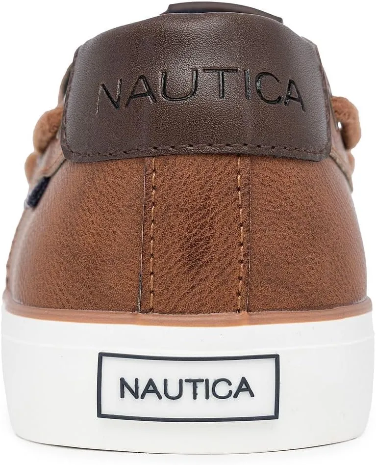 Nautica Men's Casual Boat Shoes, Moc-Toe Loafers with Cushioned Insole, Deck Fashion Sneaker