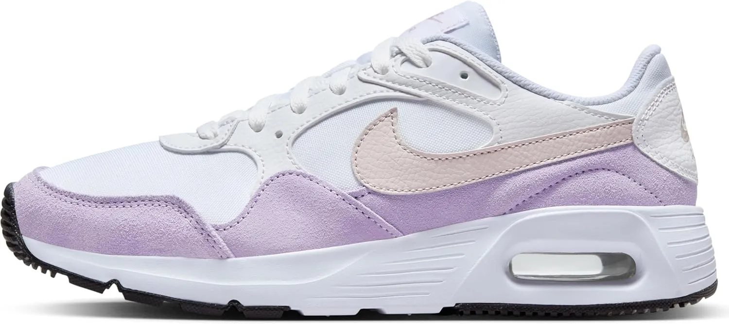 Nike Air Max SC Women's Shoes (CW4554-120, White/Violet Mist/Black/Platinum Violet) Size 6.5