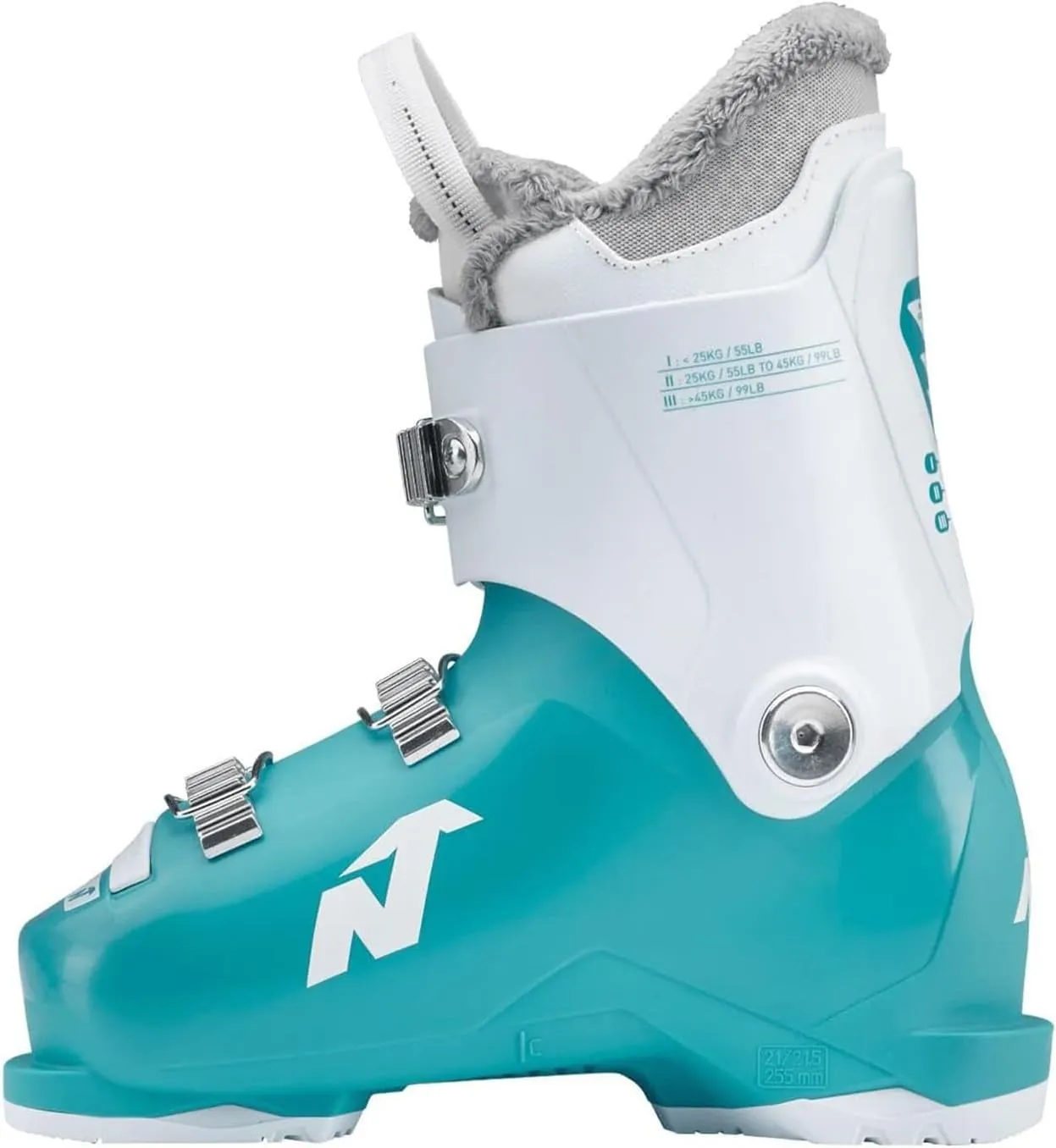 Nordica Junior Speedmachine J3 Ski Boots with Weight Adjuster, Durable Comfortable Warm Downhill Ski Boots for Children