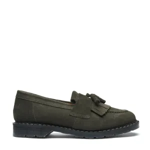 Olive Suede Tassel Loafer