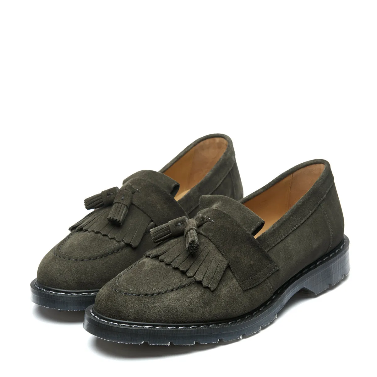 Olive Suede Tassel Loafer