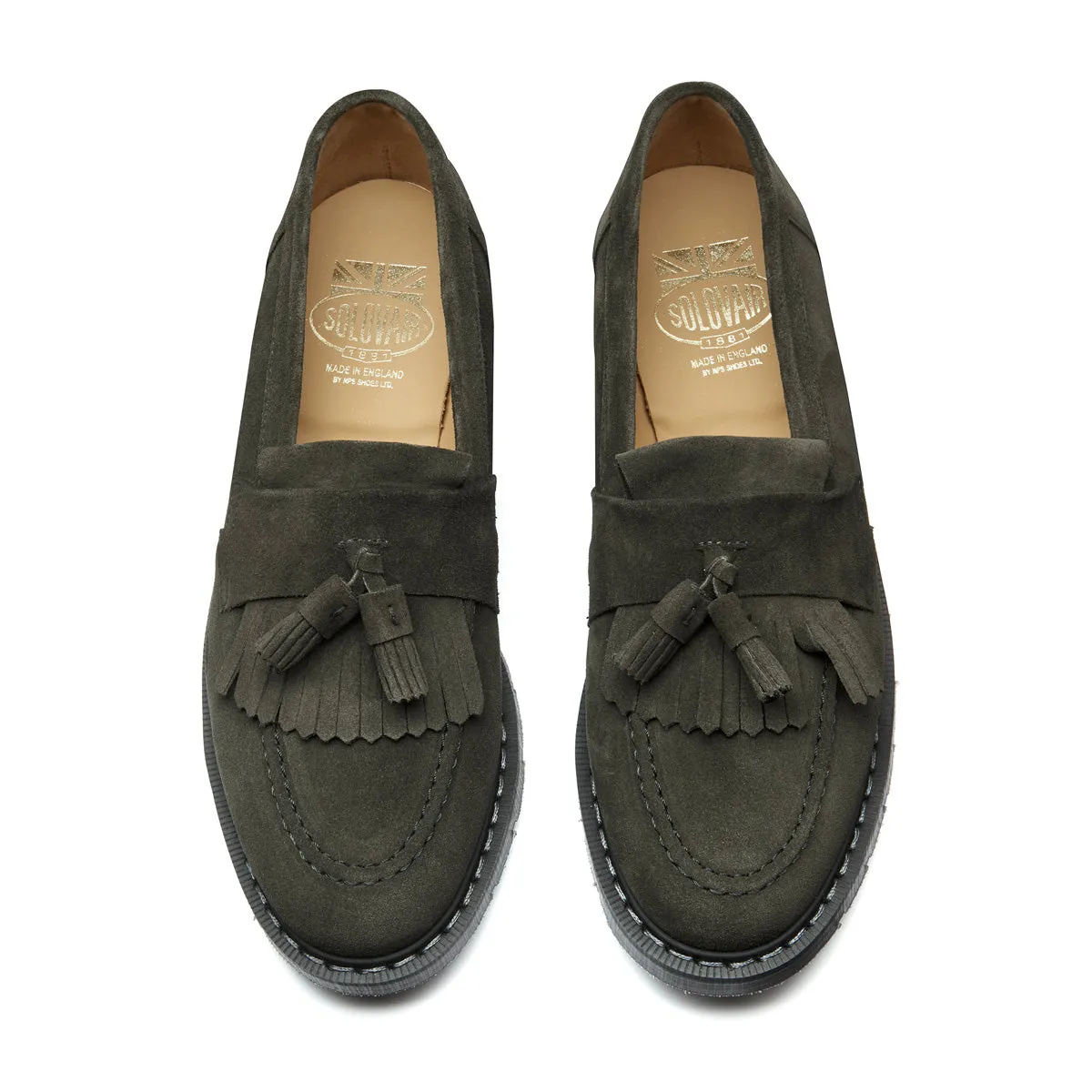 Olive Suede Tassel Loafer