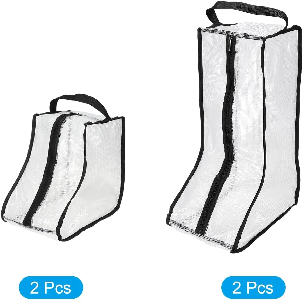 PATIKIL Boots Storage Bags, 4 Pack Waterproof Tall/Short Boot Carry Bag Boots Organizer Protector Bag for Travel Daily Use, Black