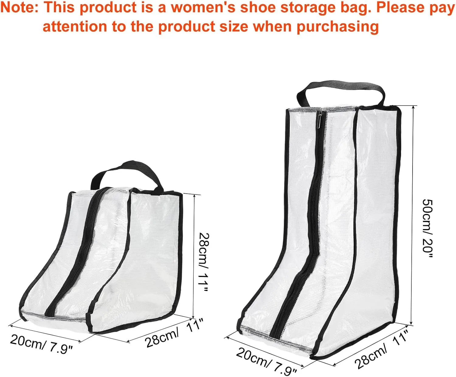 PATIKIL Boots Storage Bags, 4 Pack Waterproof Tall/Short Boot Carry Bag Boots Organizer Protector Bag for Travel Daily Use, Black