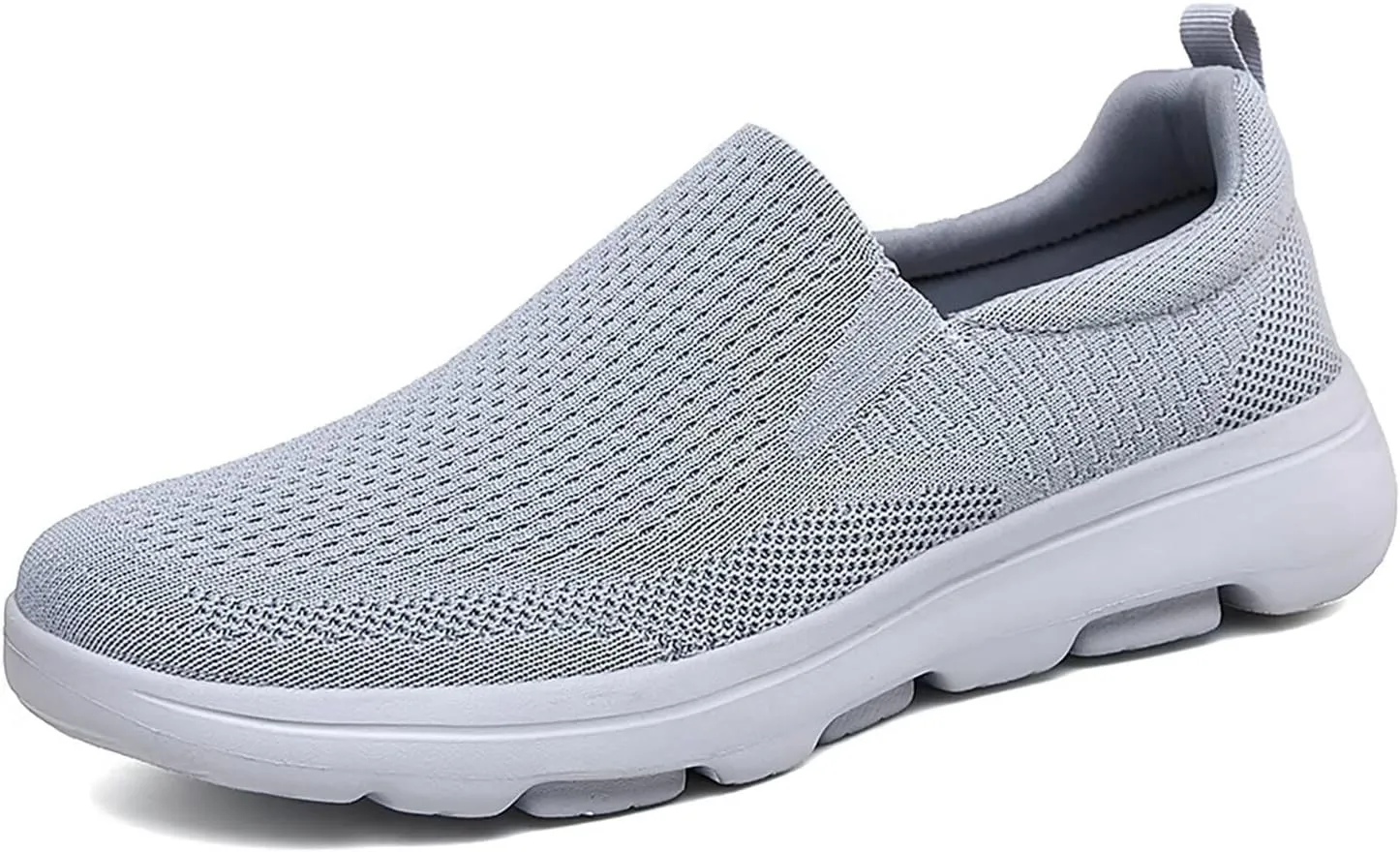 poemlady Men's Casual Slip on Walking Loafer Shoes -Mesh Tennis Work Sneakers