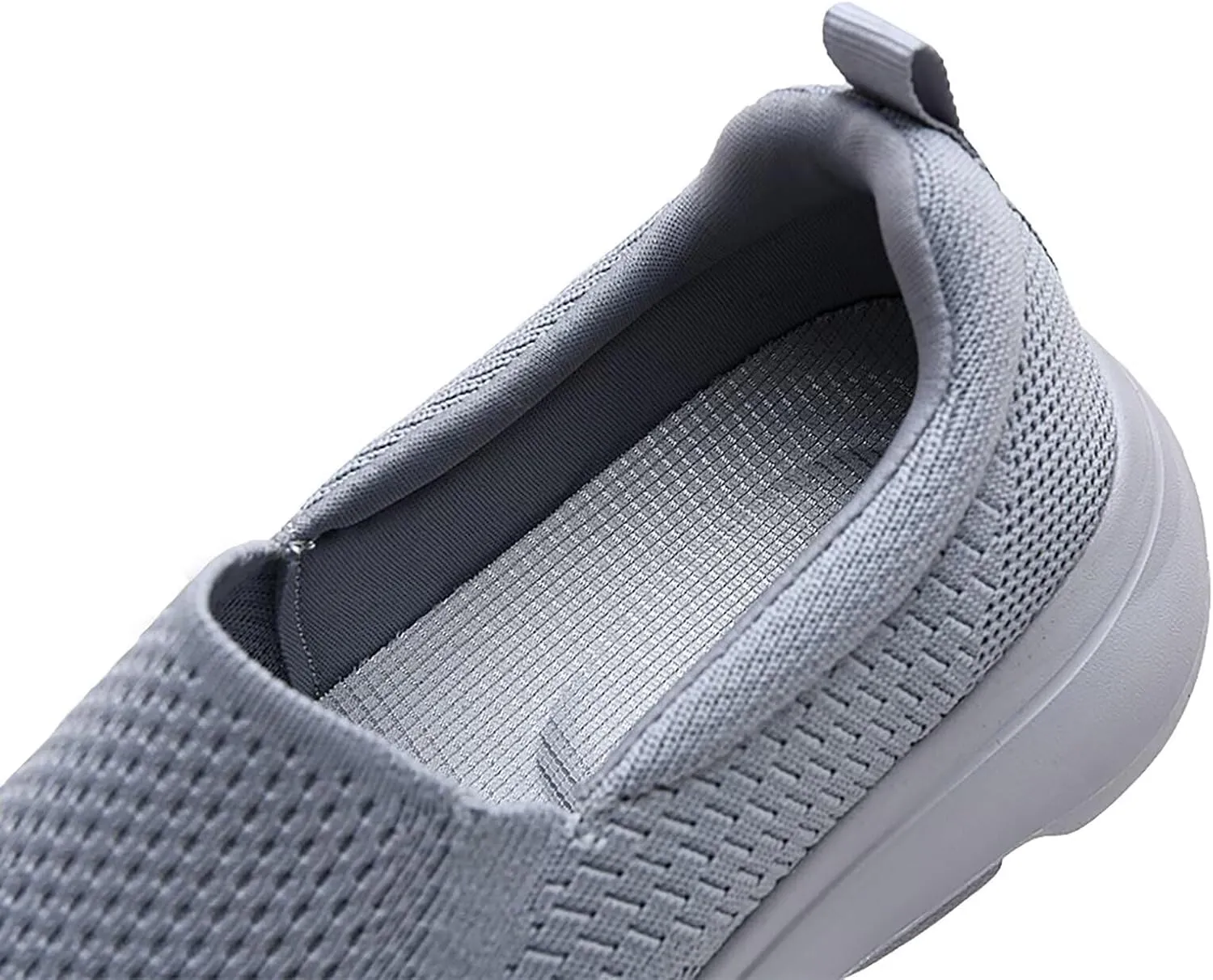 poemlady Men's Casual Slip on Walking Loafer Shoes -Mesh Tennis Work Sneakers