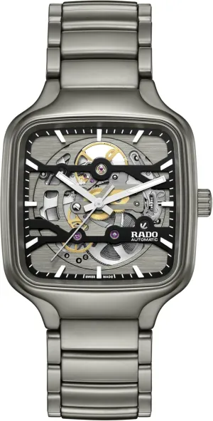 Rado -True Square-Unisex-Swiss Automatic Watch-High Tech Ceramic-Sapphire Crystal -38mm