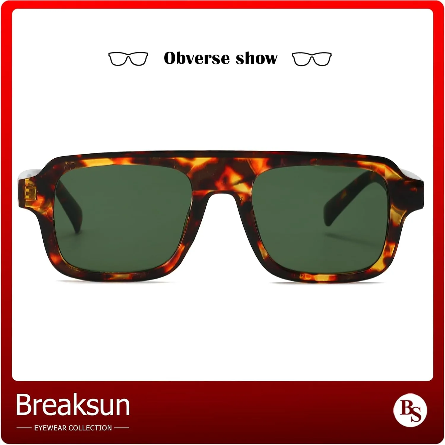 Retro Square Sunglasses for Women Men Trendy Thick Frame Square Aviator Sun Glasses 70s Vintage Shades