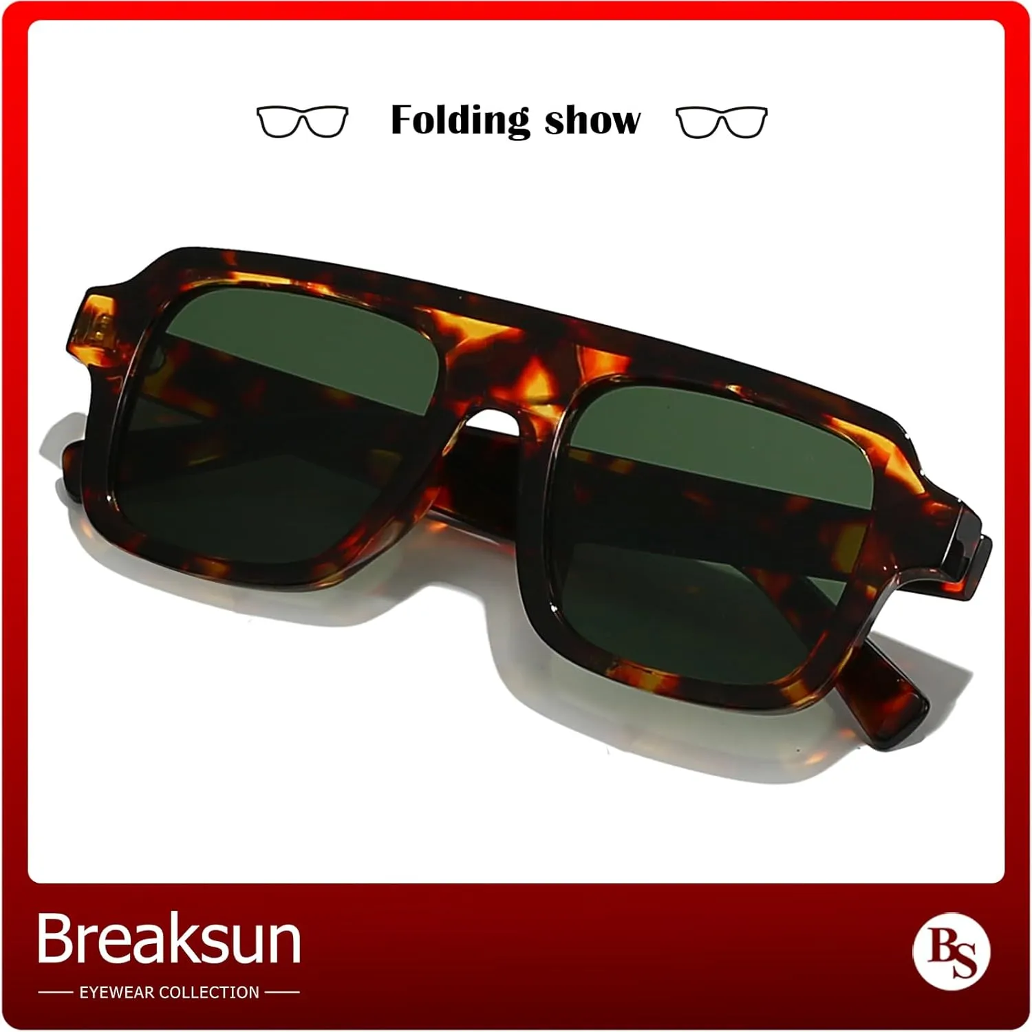 Retro Square Sunglasses for Women Men Trendy Thick Frame Square Aviator Sun Glasses 70s Vintage Shades