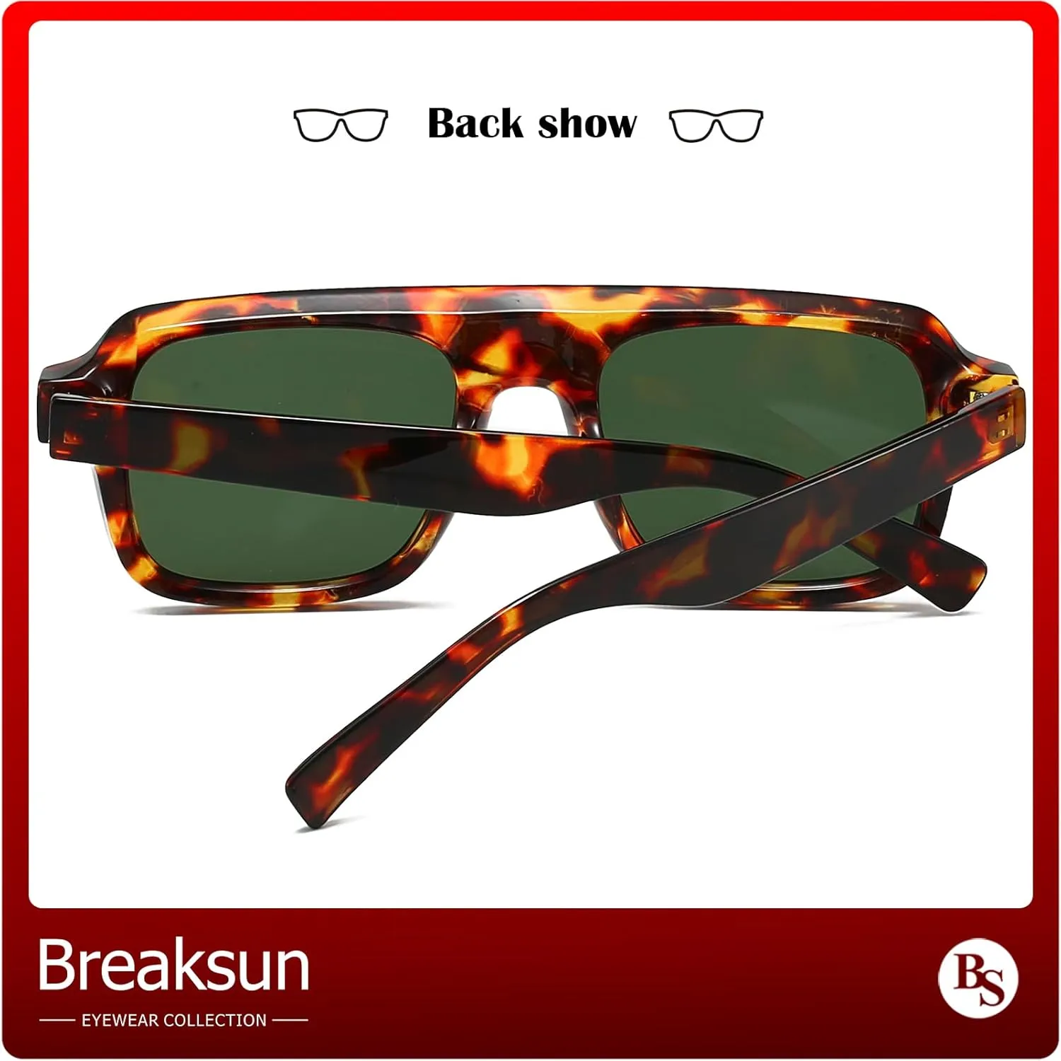 Retro Square Sunglasses for Women Men Trendy Thick Frame Square Aviator Sun Glasses 70s Vintage Shades