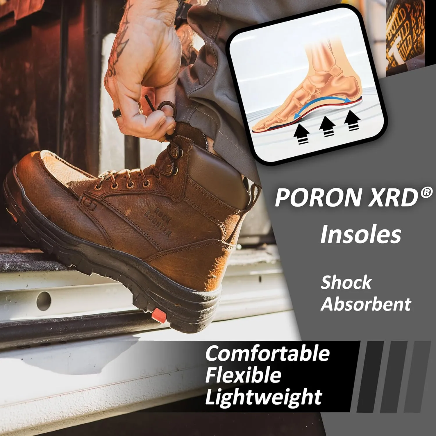 ROCKROOSTER Work Boots for Men, Oiled Leather 6 inch Durable Wide Work Shoes(AK370-AK371-AK372)