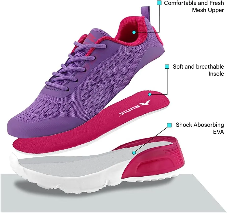 RUNIC Kids Sneaker Mesh Breathable Athletic Running Tennis Sports Shoes for Boys Girls