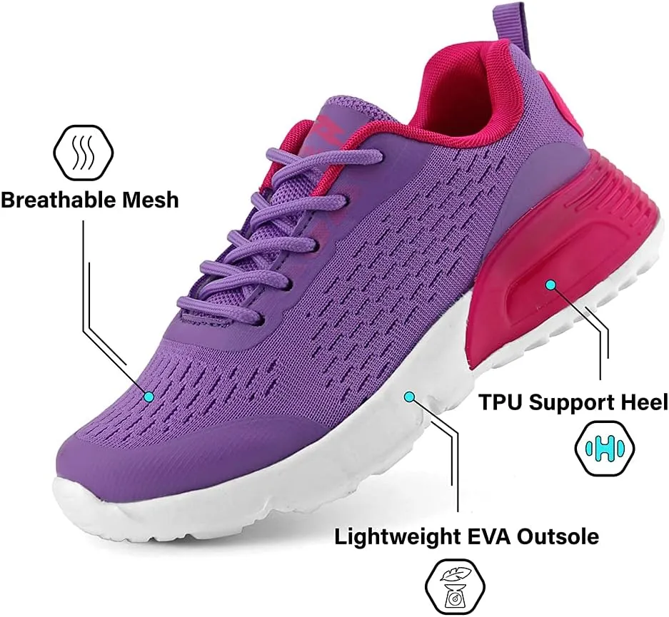 RUNIC Kids Sneaker Mesh Breathable Athletic Running Tennis Sports Shoes for Boys Girls