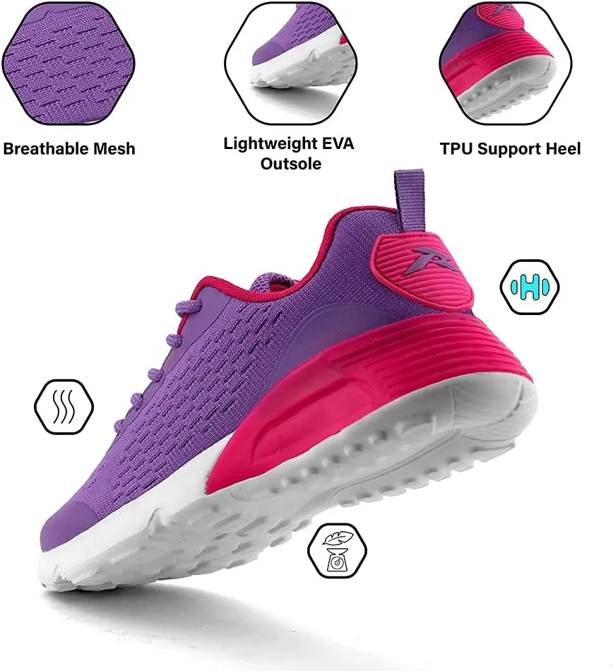 RUNIC Kids Sneaker Mesh Breathable Athletic Running Tennis Sports Shoes for Boys Girls