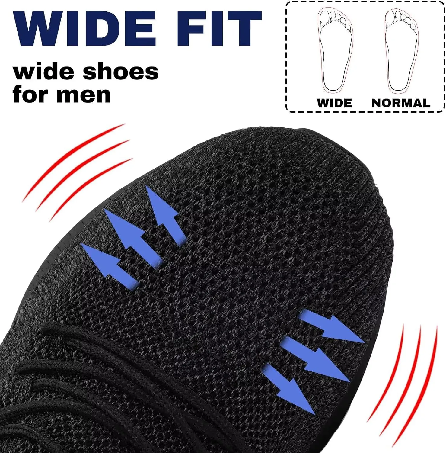 SDolphin Men's Running Shoes Sneakers - Tennis Workout Walking Gym Athletic Rubber Sole Breathable Comfortable Non Slip Fashion Shoes