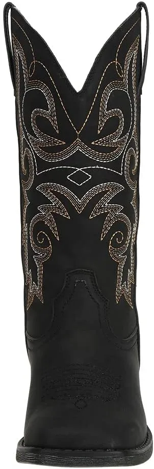 SheSole Women's Fashion Western Cowgirl Cowboy Boots Wide Square Toe Mid Calf