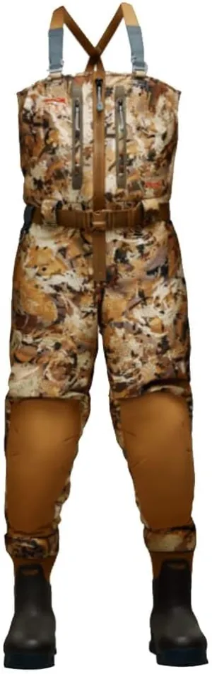 SITKA Gear Waterfowl Marsh Delta Zip Wader, Extra Large, Size 10 Boot, Camouflage Design (600238-WL-XL-10)