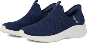 Skechers Sport Women's Women's Hands Free Slip Ins Ultra Flex 3.0 Smooth Step Sneaker, Navy, 7.5 Wide