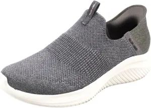 Skechers Women's Hands Free Slip Ins Ultra Flex 3.0 Smooth Step Sneaker, Grey, 6.5